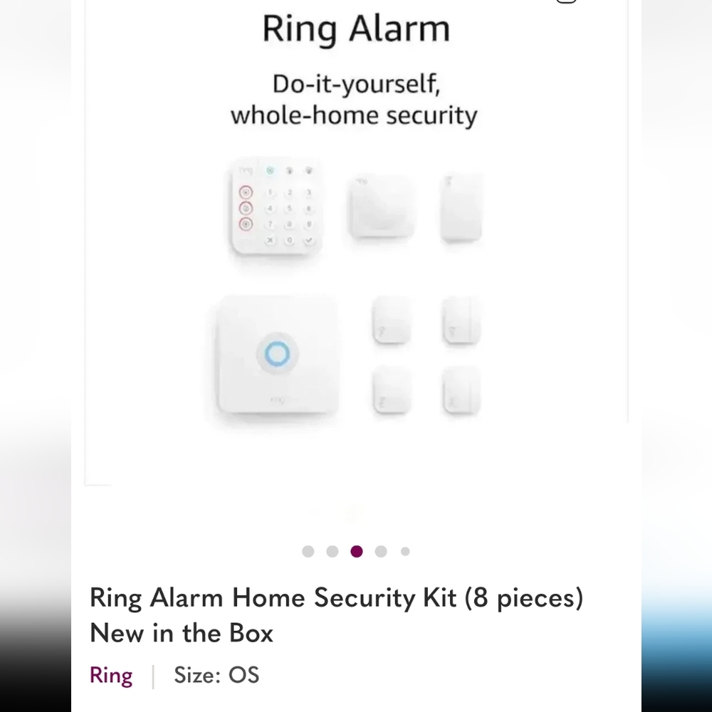 Ring Alarm Home Security Kit (8 pieces) New in the Box W/factory Seal.